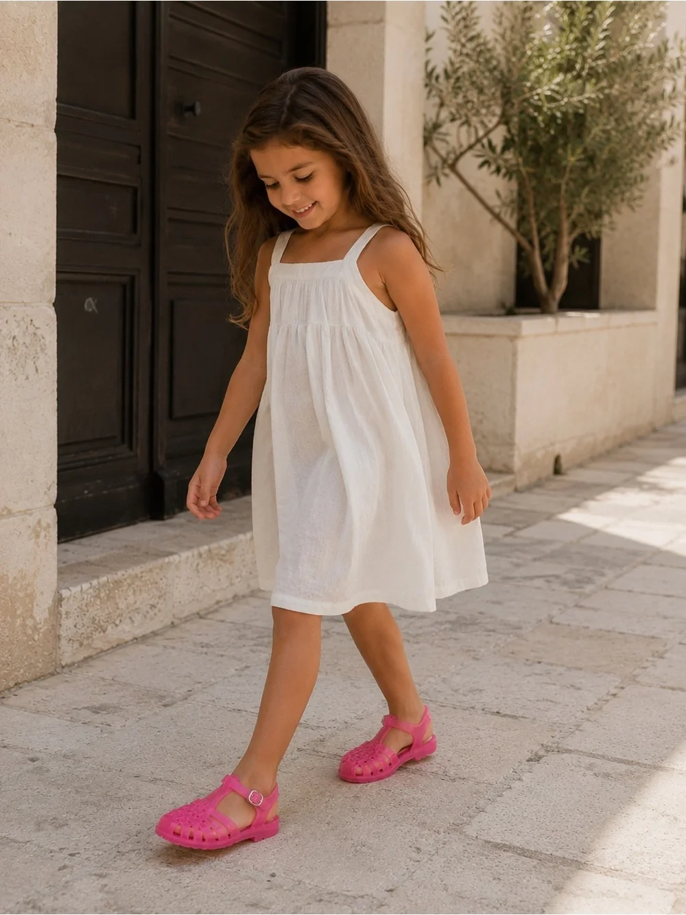 Old Navy Pink Jelly Sandals Girls Size 12 Buckle Strap NWOT Water Shoes